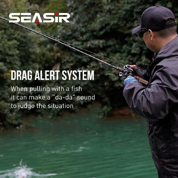 Seasir Mansory Reel Pancing Baitcasting Kiri/Kanan 2 Kumparan Gagang Serat Karbon 8.5Kg Tarikan Maks