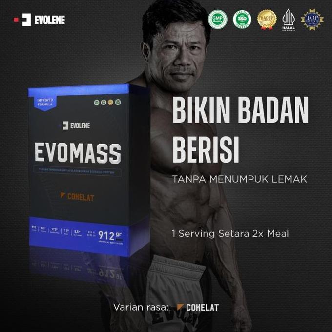 evolene evomass evosroption 2lbs evomass 2lbs penambah berat badan new evomass