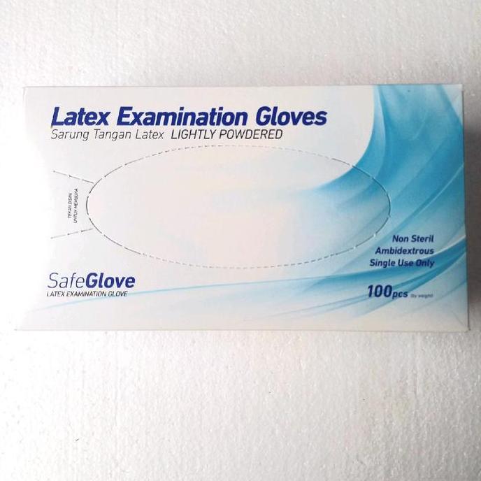 Blia - Sarung Tangan Latex Safe Gloves Isi 100Pcs Handscoon Isi 100Pcs Sarung Tangan Steril