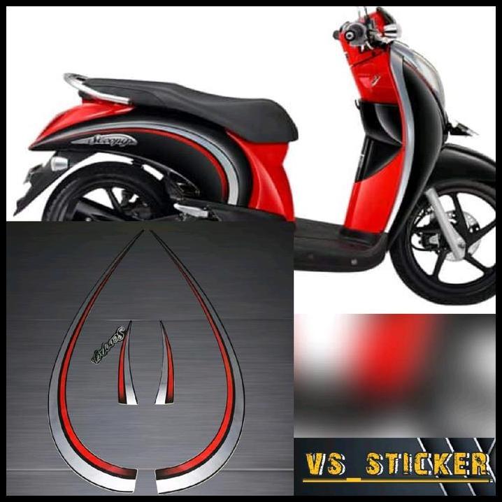 TERBARU STRIPING STICKER LIST STANDART MOTOR SCOOPY 2010 2011 2012 KUALITAS TERBAIK MOTORCYCLE AKSES