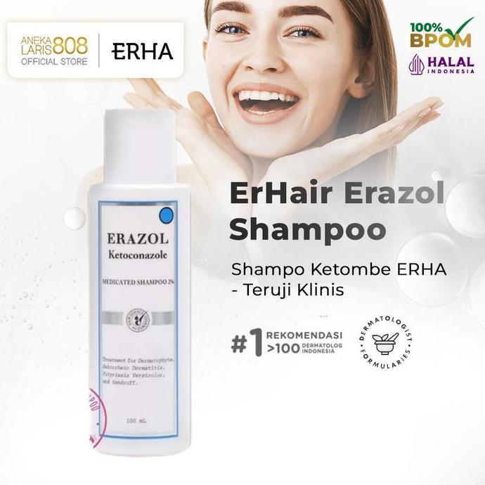 Lushhair- Erha Erazol Shampoo U/ Infeksi Jamur, Dermatitis Seboroik, Ketombe