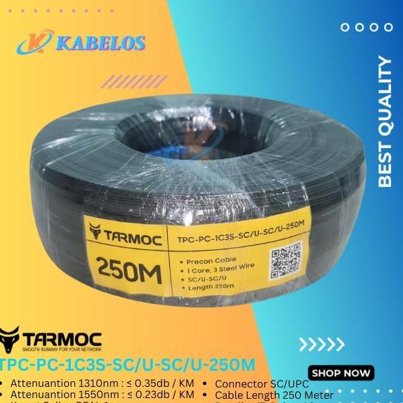NEW Kabel FO 250 Meter | Precon 250M | Dropcore Preconnectorized 250Meter