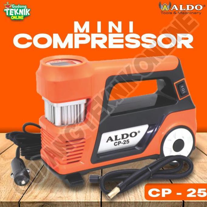PHRENA Mini Compressor ALDO CP-25 / Auto Air Compresor - Kompresor Pompa Angin Ban Otomatis CP25 ALD