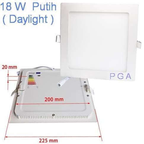Light- New- Lampu Led Panel Kotak 18W Putih Daylht / Downlht Tipis Kotak 18W