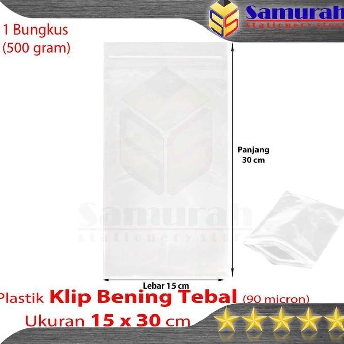 Plastik Klip PP Tebal 15 x 30 x 90 Micron / Zip Lock Transparant PP