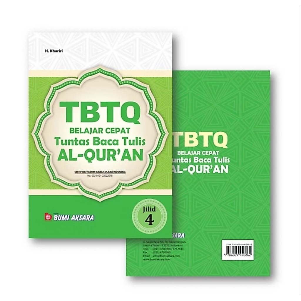 Buku TBTQ Tuntas Baca Tulis Al-Qur'an Jilid 4