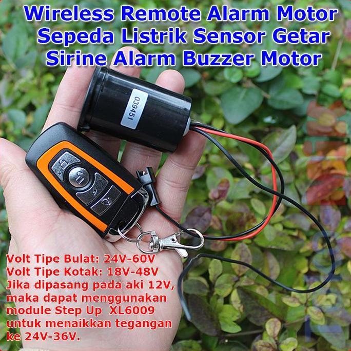 Remote Siren Alarm Motor Sepeda Listrik Anti Maling Sensor Getar