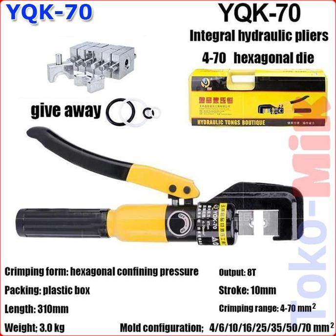 Yqk-70 Hydraulic Tang Crimping Tool Press Hidrolik Yqk70 70Mm