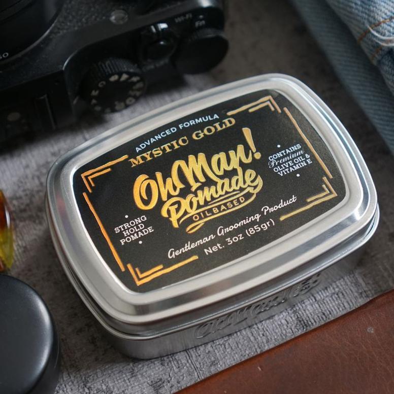 OH MAN POMADE MYSTIC GOLD - Minyak Rambut Pria Oil Based Strong Hold Perawatan rambut