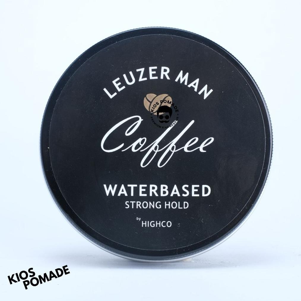 Pomade Leuzer Man Coffee Water Based - Minyak Rambut Pria Extra Strong Hold Wet Look Basah Berkilau 