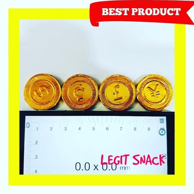 Kriuk- Coklat Koin Dollar Mata Uang Emas / Cokelat Coin Chocolate Gold 200Pcs