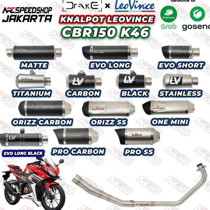 Best Item, Knalpot Header R9 Drake Honda Cbr 150 + Silencer Leovince Fullsystem