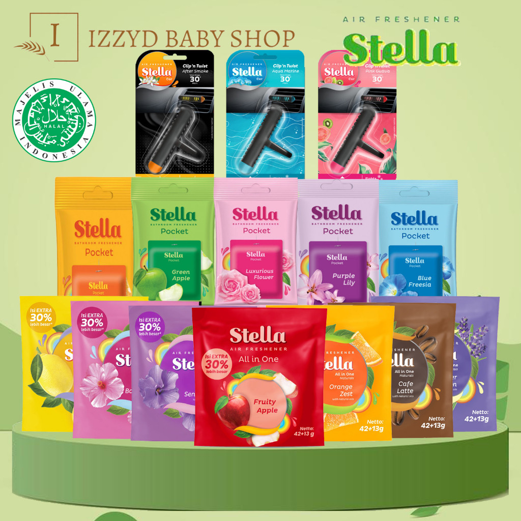 Stella All In One pocket, clip on, daily fogo Lavender Garden Pengharum Ruangan stella gantung stela