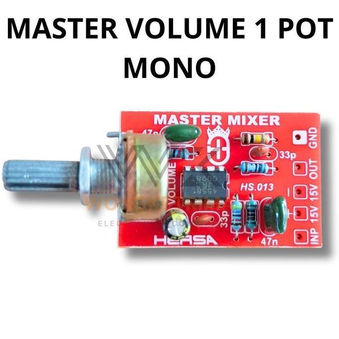 Kit Master Volume Mono 1 Pototensio Preamp Jrc4558