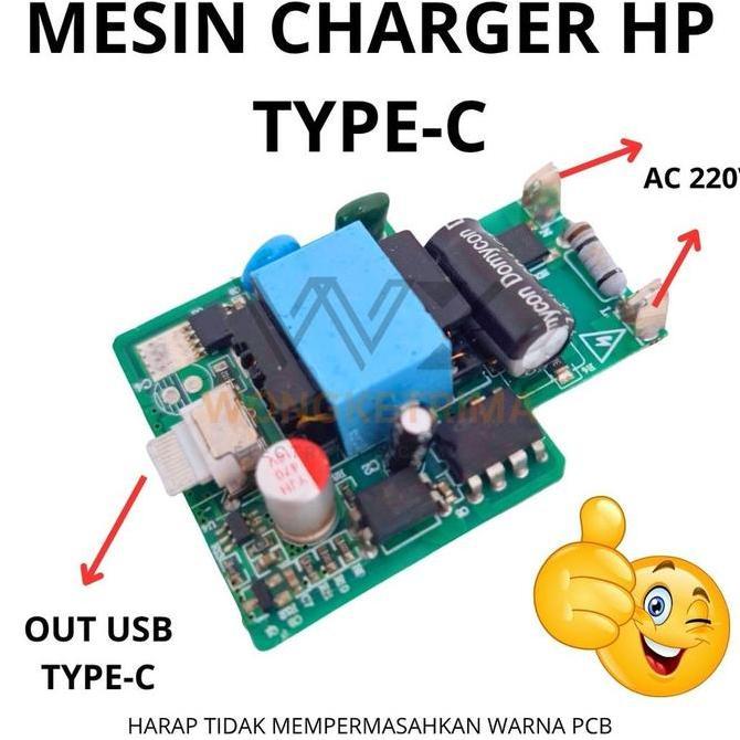 Mesin Charger Hp Type-C Modul Cas Output Type C