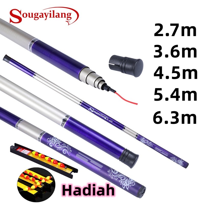 Sougayilang 2.7M-7.2M Joran Tegek 270-720cm Pancingan Joran Pancing