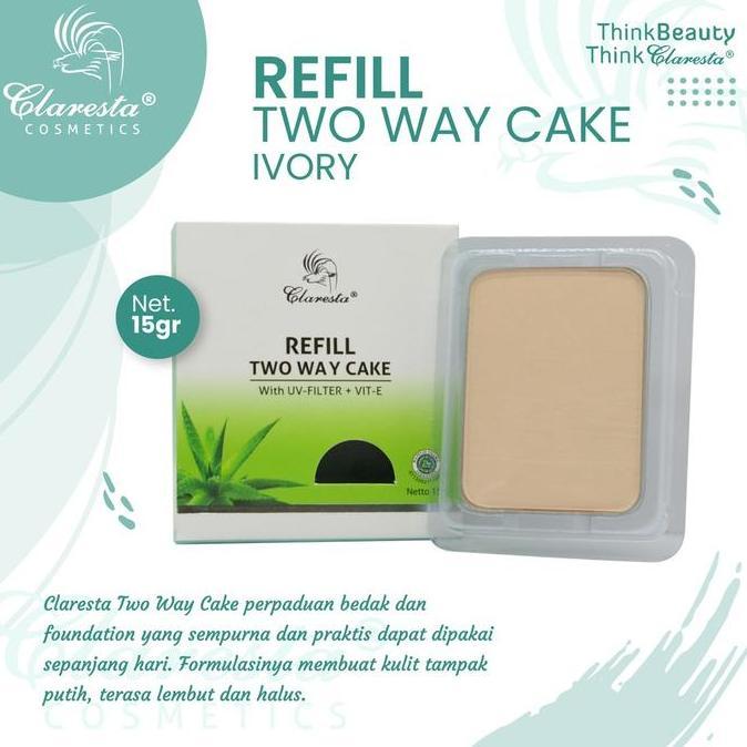 Mycare- Claresta Bedak Padat Reffil - Reffil + Bedak Claresta