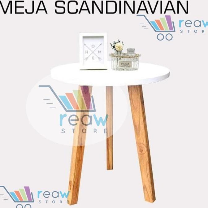 REGAVASTORE Meja Tamu Kayu Scandinavian Minimalis Bulat / Round Coffee Table
