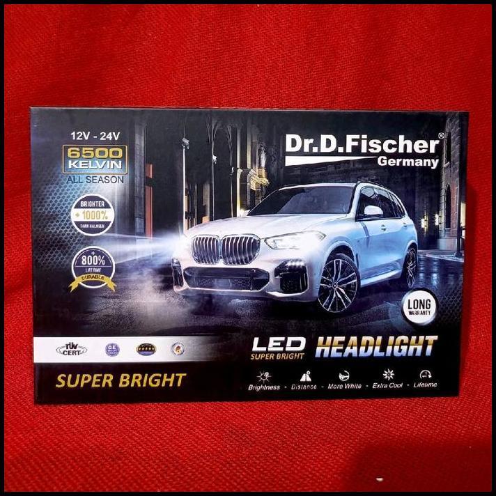 GRATIS ONGKIR DR D FISCHER LED H4 - NEW LAMPU LED H4 DR D FISCHER HEAD LIGHT LED H4 DR D FISCHER