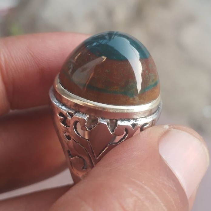 cincin batu akik nogosui motif puser bumi asli purbalingga natural alami 100%