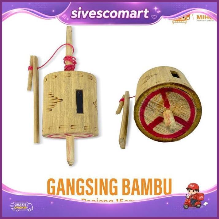 Gangsing Bambu Tradisional - Mainan Gangsing - Mainan Jadul - Mainan Anak Jadul - Gangsing Tradision