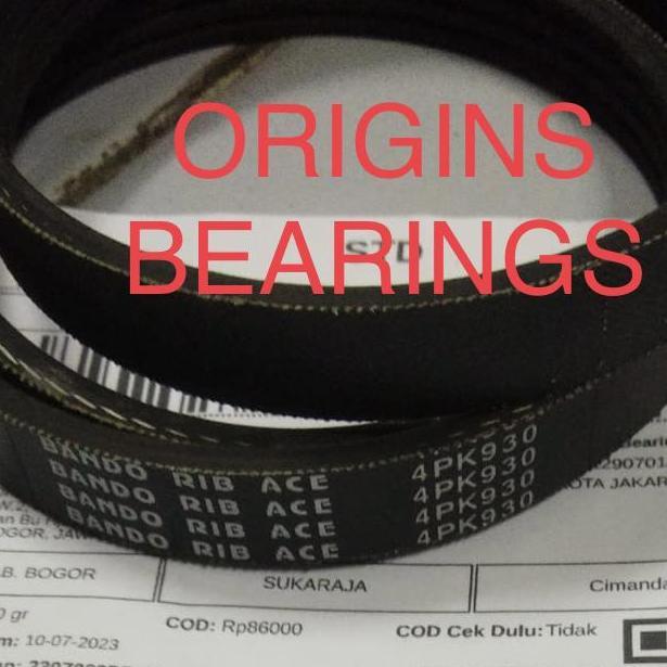 TALI KIPAS 4PK 930 BANDO ORIGINAL 4PK930 SIAP KIRIM