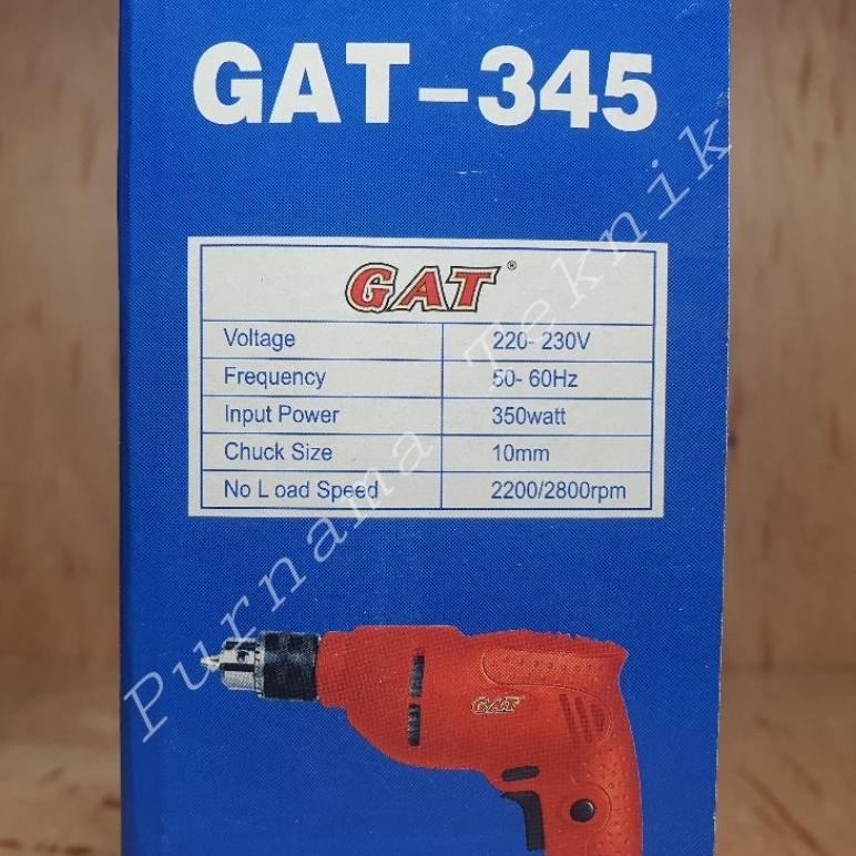 Bor Gat Bolak Balik Gat-345 Bor Listrik Gat 345 Bor Gat 10Mm