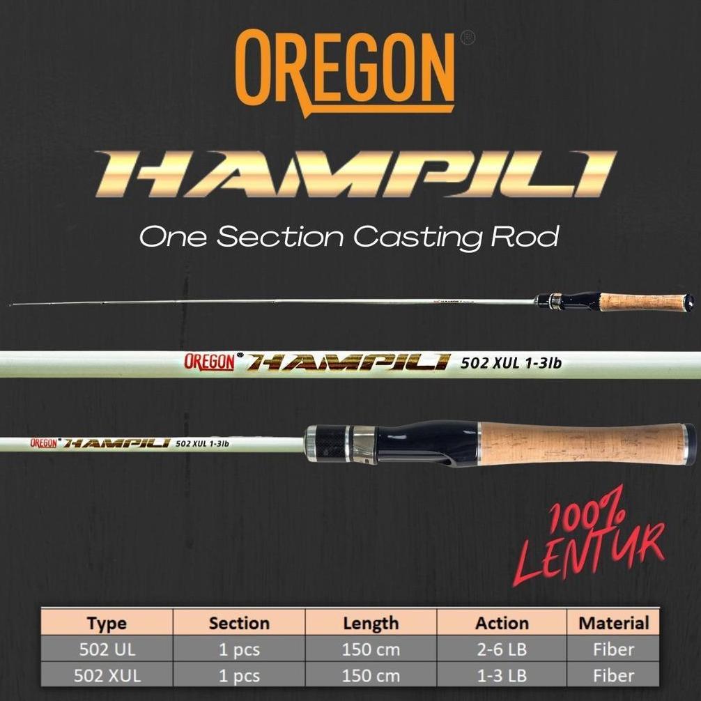 Joran Oregon HAMPILI 150CM XUL 1-3 LB dan UL 2-6 LB Microfishing