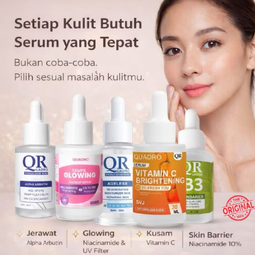 Quadro Serum Wajah | Fokus & Logis  | BPOM - 30mL