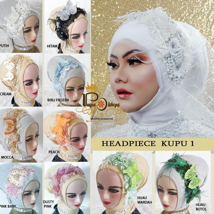 (Best) Headpiece Kupu Mutiara Headpiece Hijab Headpiece Pengantin