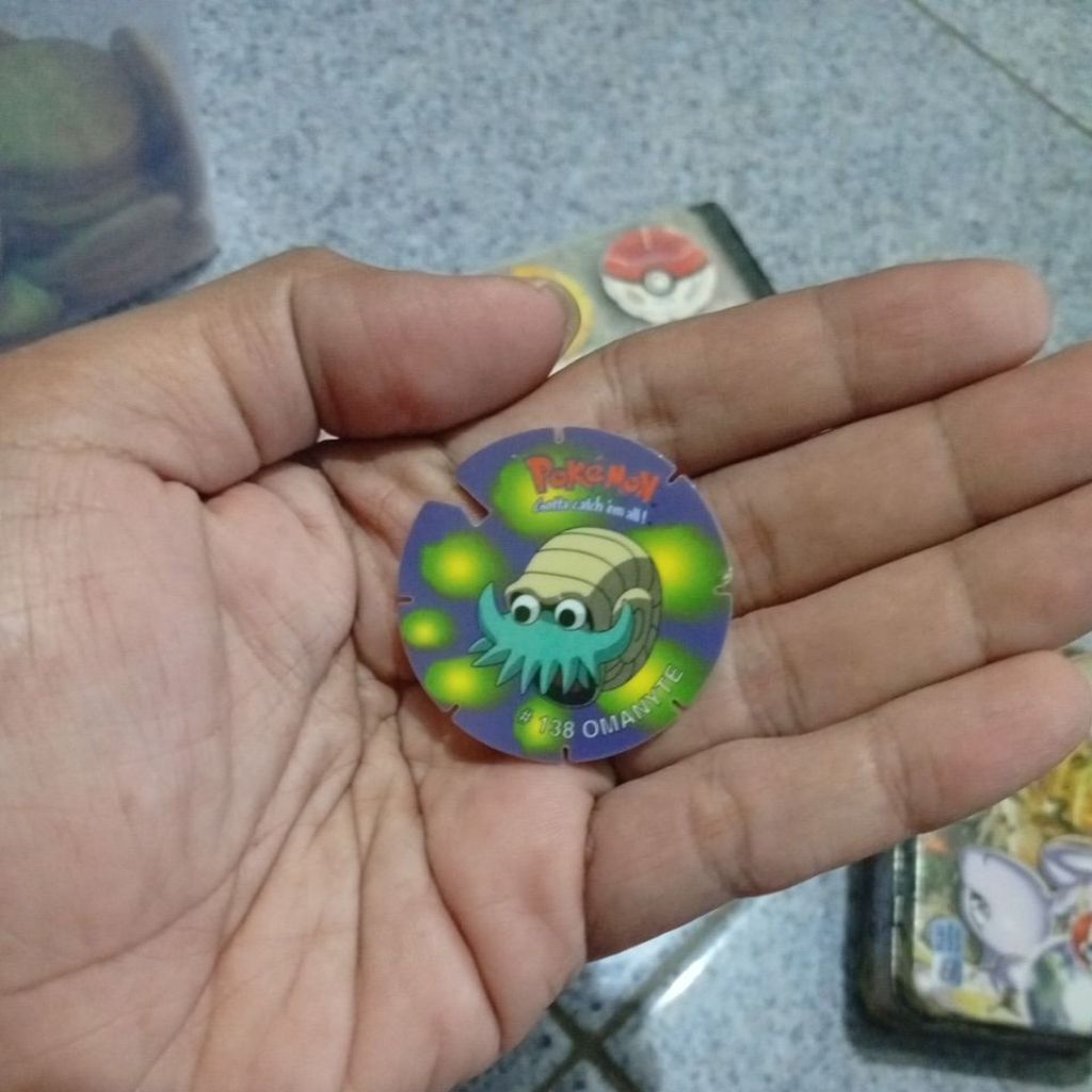 Tazos Omanyte Pokemon Spin