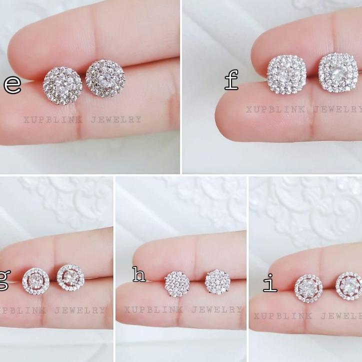 Anting Giwang Titanium Wanita Model Berlian Blink Blink Super Mewah 1