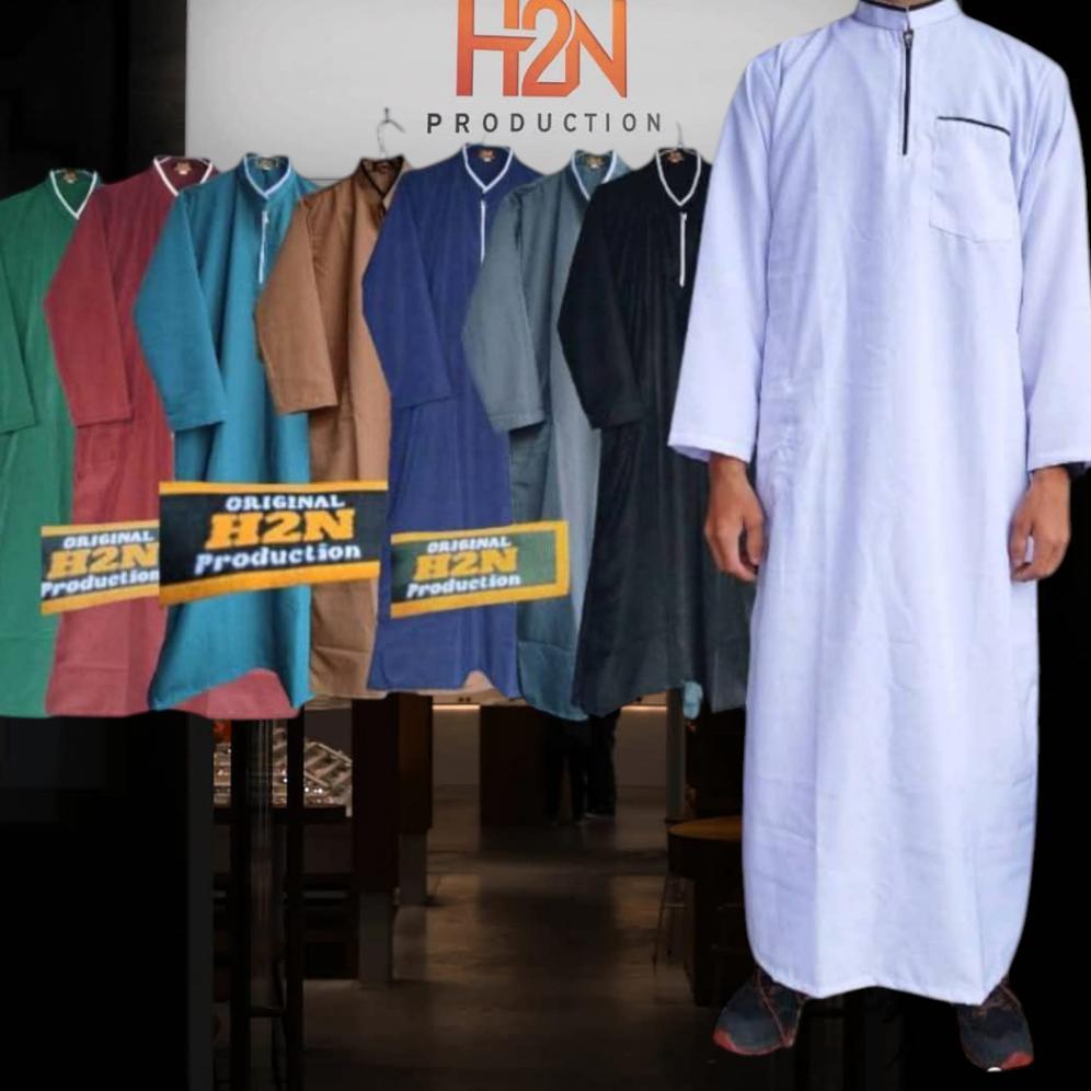 Paling Dicari Gamis Anak / Jubah Anak Laki Laki Lengan Panjang Putih Hitam H2N Production