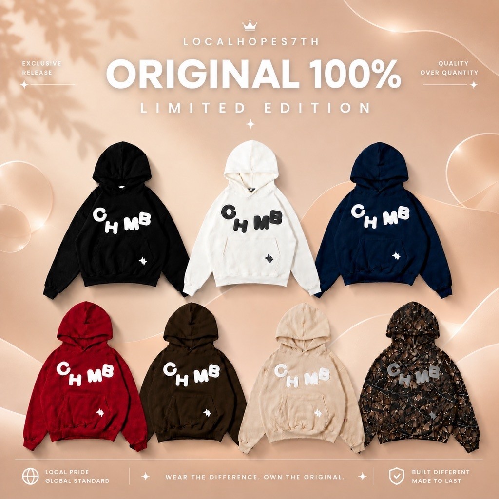 [ORIGINAL 100%] Hoodie Chambre De La Vain - Hoodie Chmb // Chmb Hoodie Basic Black - Hoodie Basic Wh