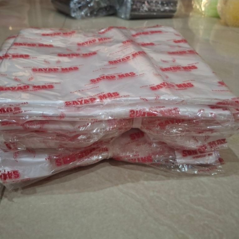 PLASTIK KANTONG KRESEK SAYAP MAS UKURAN 24 X 43 CM ISI 25 LEMBAR