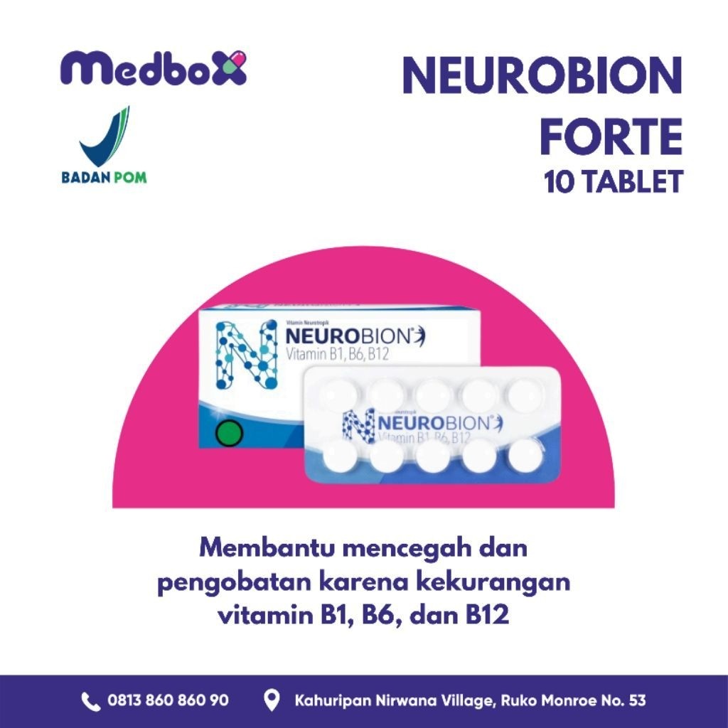 Neurobion Putih 10 Tablet Vitamin Untuk Syaraf dan Pegal/Vitamin B Komplek