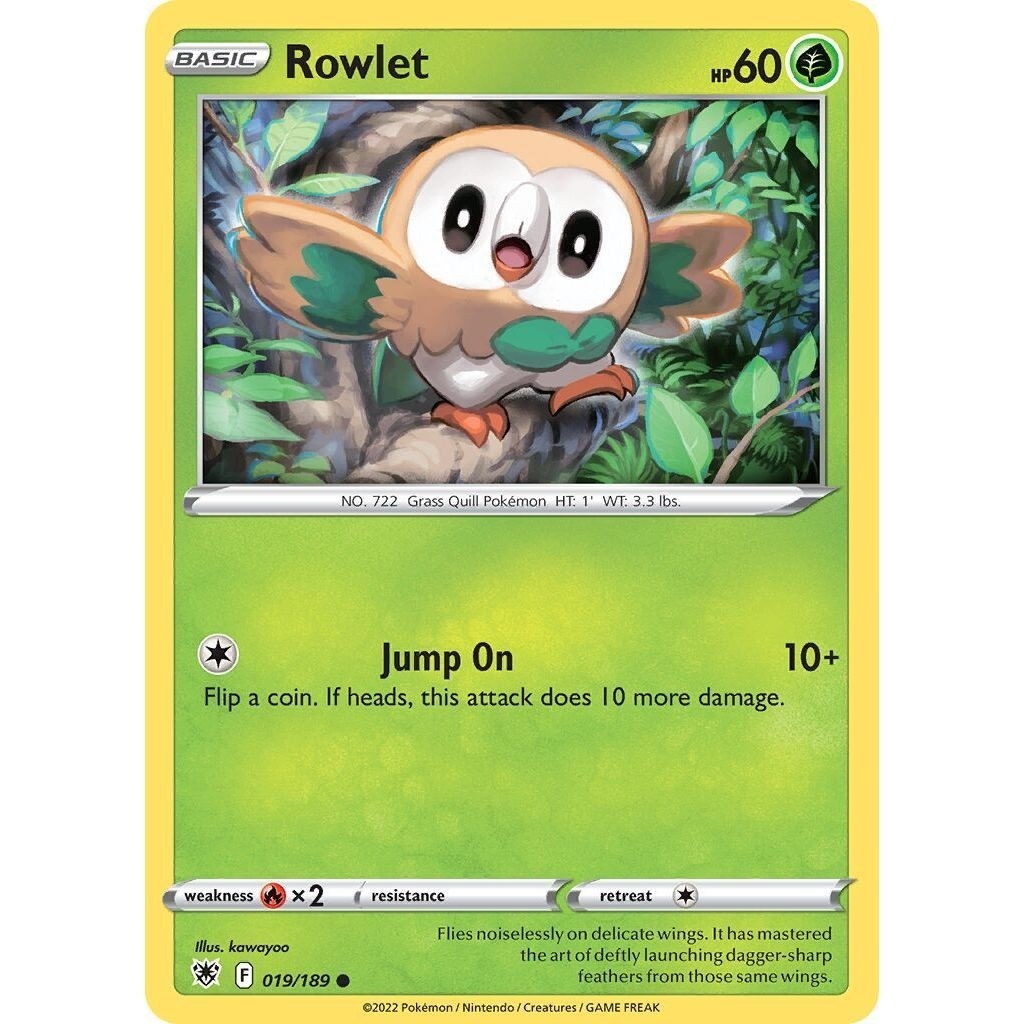 Tcg Pokemon Rowlet ASR 2022 Eng