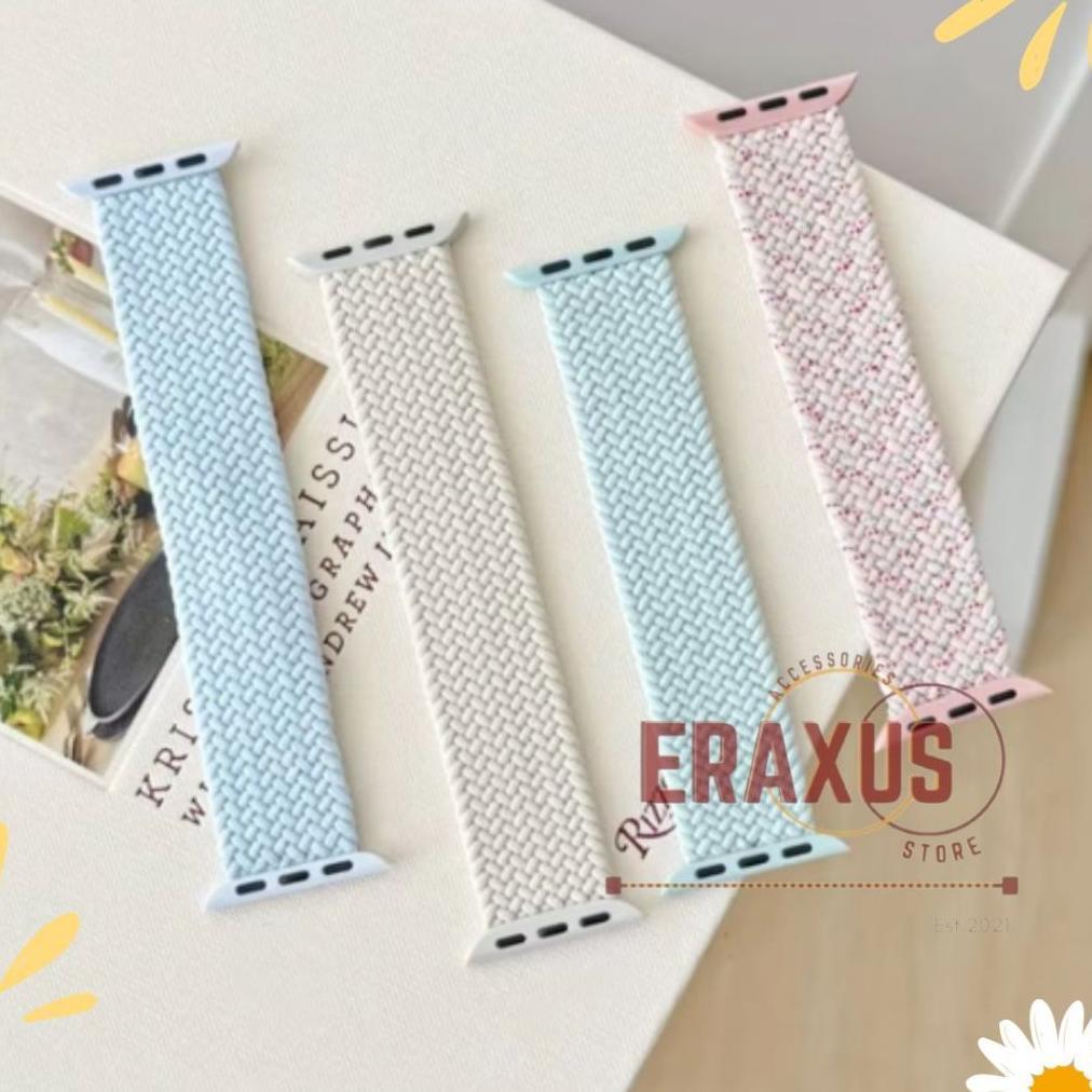 Promo Eraxus Strap Nilon 38Mm 40Mm 41Mm 42Mm 44Mm 45Mm 46Mm 49Mm Elastic Woven Nylon Strap For Iwatc