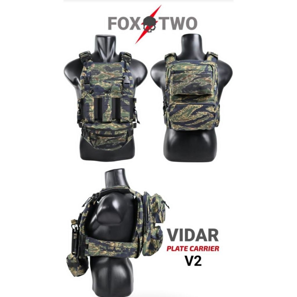 BODYVEST VIDAR PLATE CARRIER  V2 LORENG TIGERSTRIPS  FOX TWO