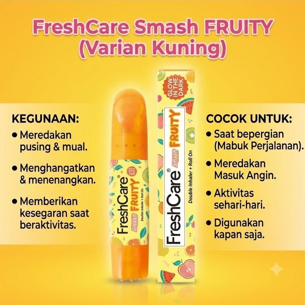 Freshcare Smash PROMO LEBIH HEMAT!!!! FreshCare SMASH Fruity, Freshcare Double Inhaler, Freshcare Sm
