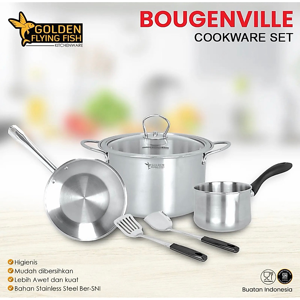 BOUGENViLLE Panci Set Stainles - Golden Flying Fish