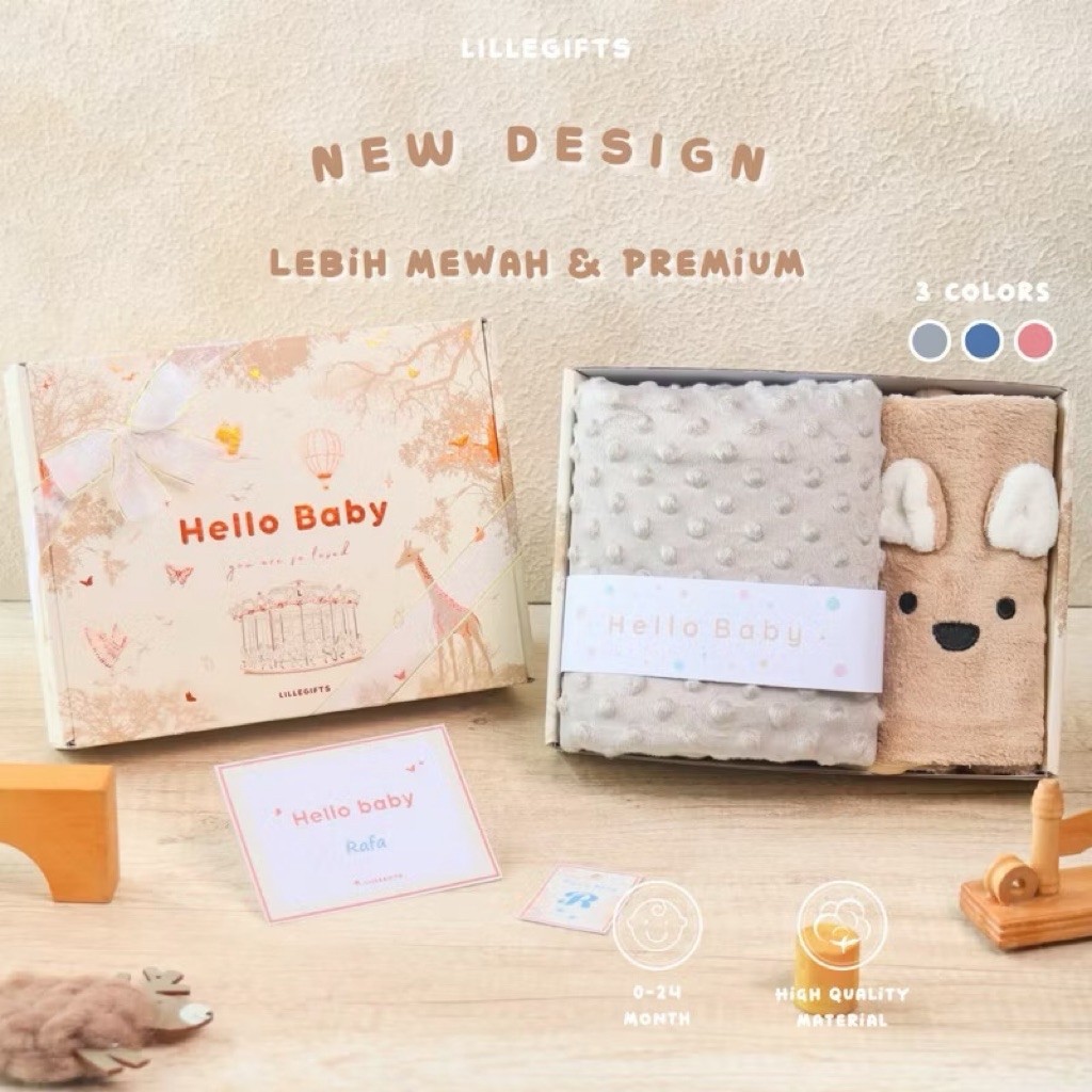 Hampers Kado Lahiran Bayi LILLEGIFTS Selimut Bedong Premium Ex Kado