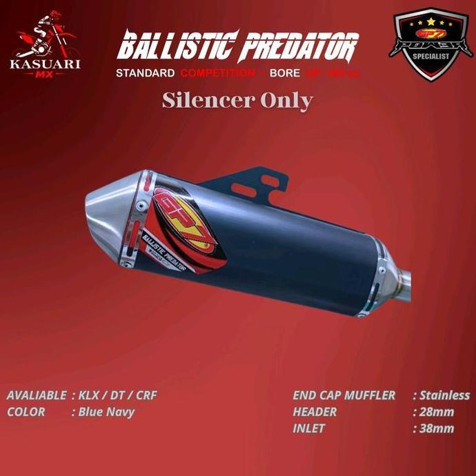SILENCER ONLY GP7 Ballistic Predator Standard 3,5 Inc CRF/KLX/DT Motorcycle - Alumunium CNC, Stainle