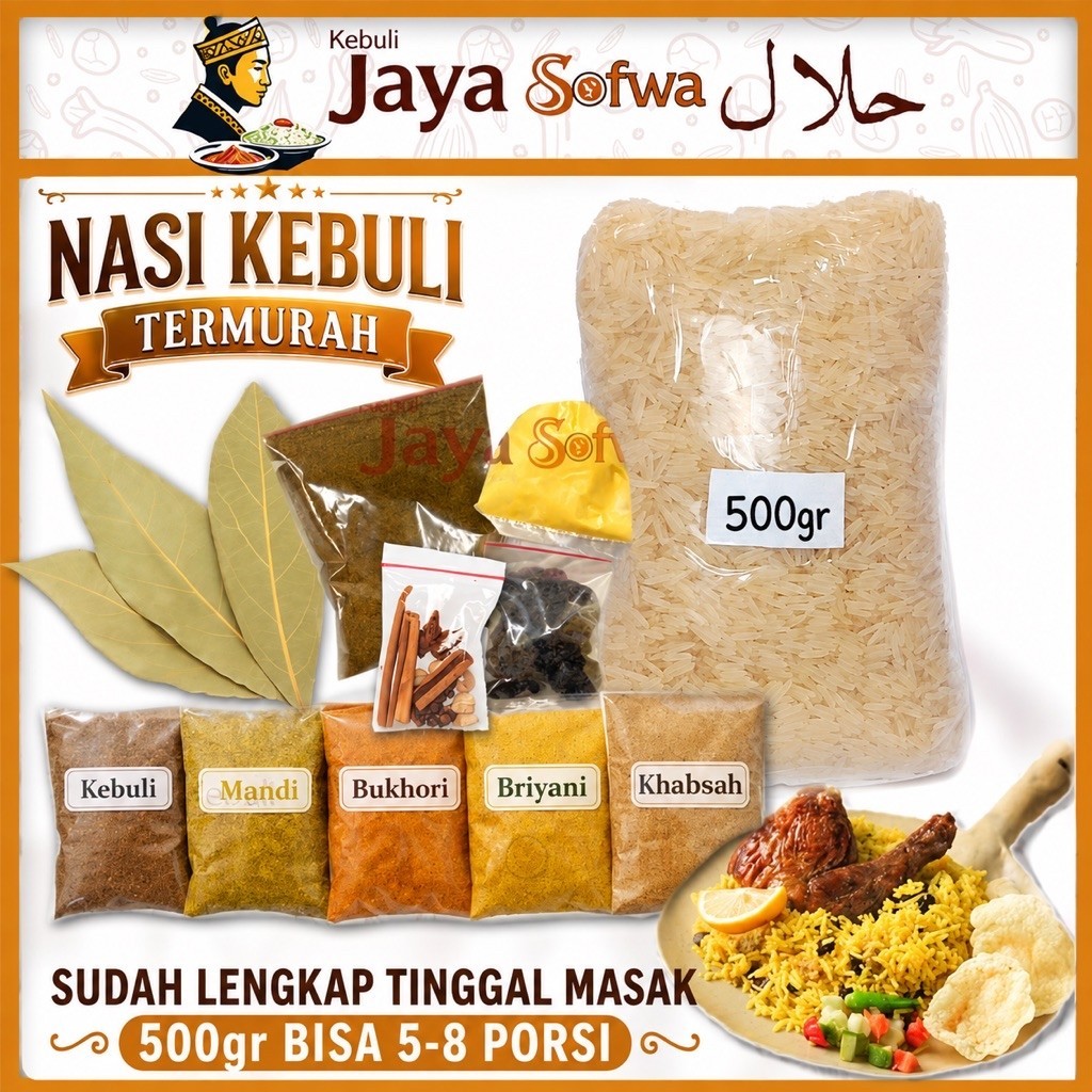 Nasi kebuli 500gr Lengkap Bumbu Nasi Briyani Mandhi