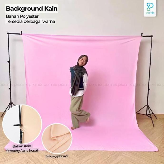 Studio12- Background Foto Studio Polos / Background Foto Kain - 2.4 X 3 Meter