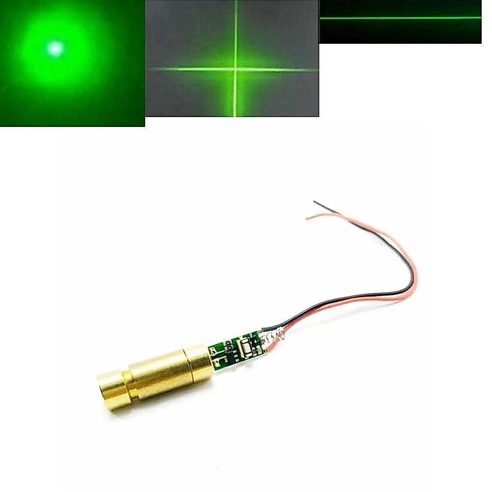 Industrial Brass 532nm 20mw/30mw/50mw/80mw/100mw/200mw  Green Lights Laser Dot /Line/Cross  Module 3