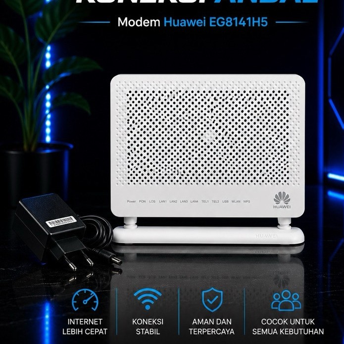 Huawei EG8141H5 Port Hijau + Adaptor 12V 1A