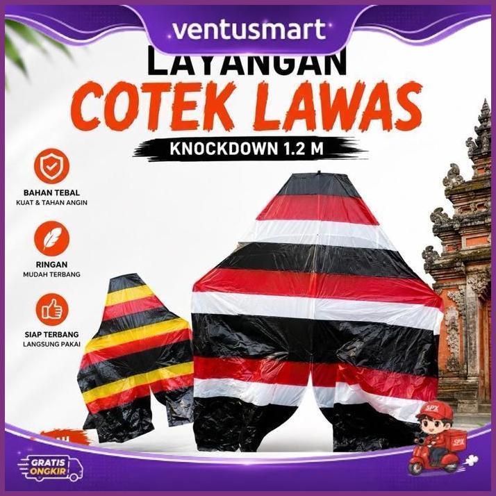 Cotek Lawas Knockdown 1,2 Meter - Cotek Belolong Lawas - Cotek Lawas - Layangan Bebean