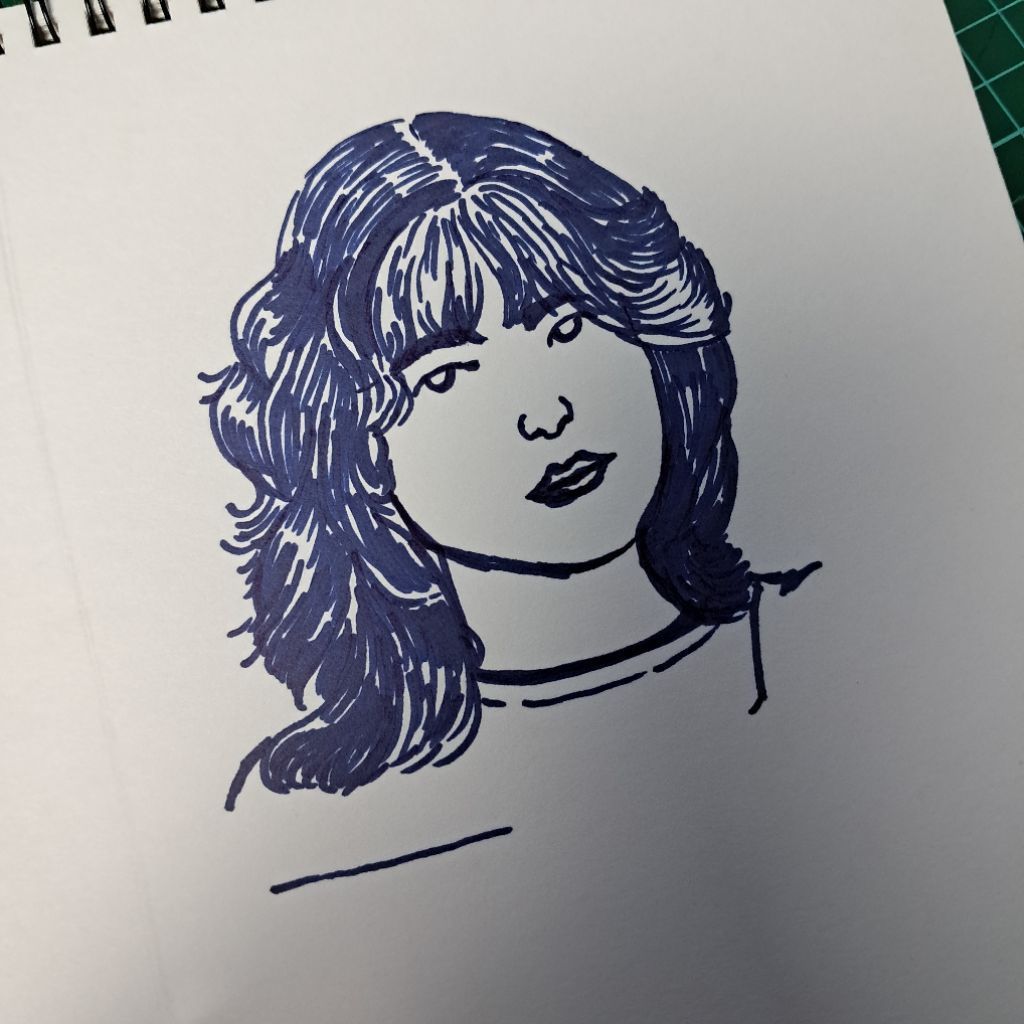 Hanhanstudio - Gambar wajah A5 - Gambar sketsa wajah - Gambar sketsa - Sketsa wajah - Sketsa marker 