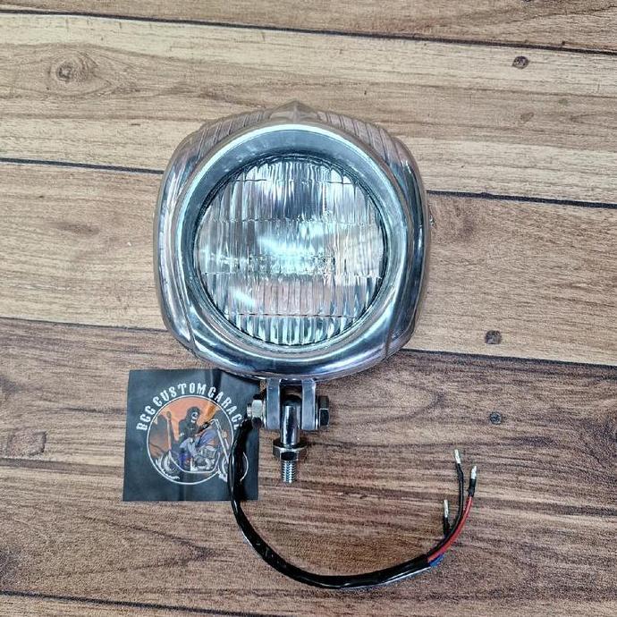 Headlamp Caplin . Lampu Depan  Motor Custom . Universal Chopper Bobber British